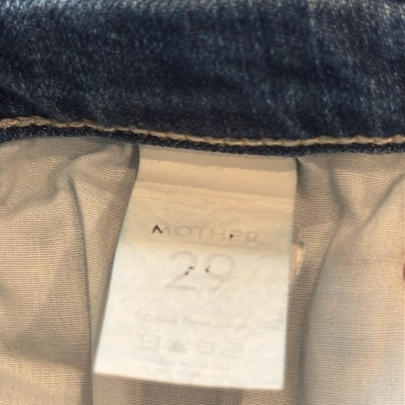 Mother The Straight A Denim Mini Skirt Size 29 Y2K Frayed Jean Skirt - Picture 6 of 7